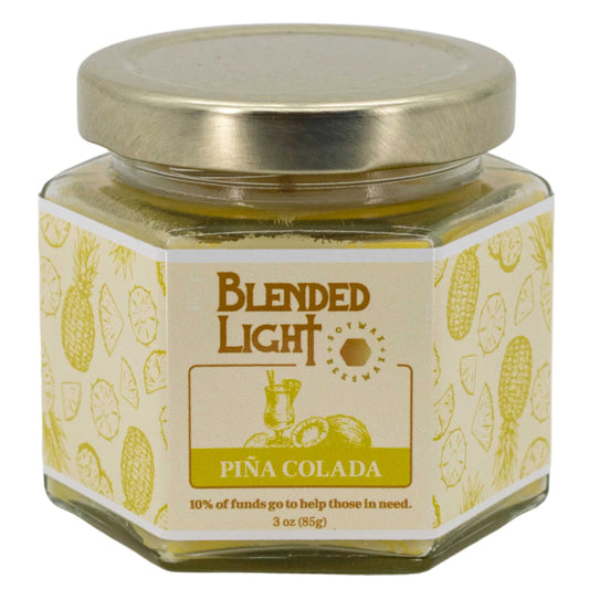 Piña Colada Scented Candle | Multiple Sizes | Blended Light 3 oz.