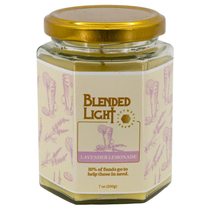 Lavender Lemonade Scented Candle | Multiple Sizes | Blended Light
