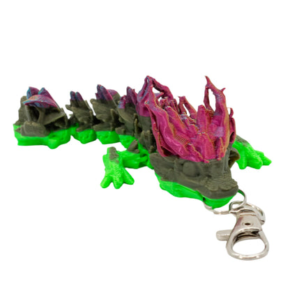 3D Printed Dragon Figurine Keychain | Multiple Colors | Black Sheep Products LLC