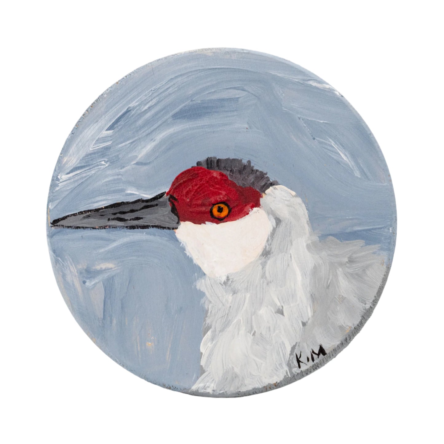 Sandhill Hand Painted Crane Coasters | Set of 6 | 4" x 4" | The Painted Attic