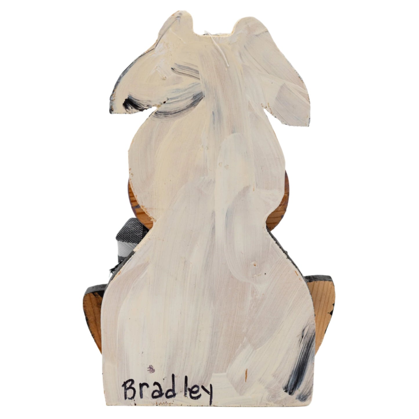 Bradley the Black & White Cow Rustic Wooden Decoration | 4" x 7.75" | The Painted Attic