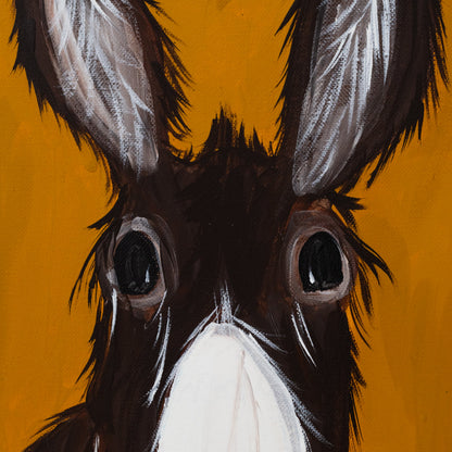 Delmar the Donkey Canvas Painting | 10" x 20" | The Painted Attic