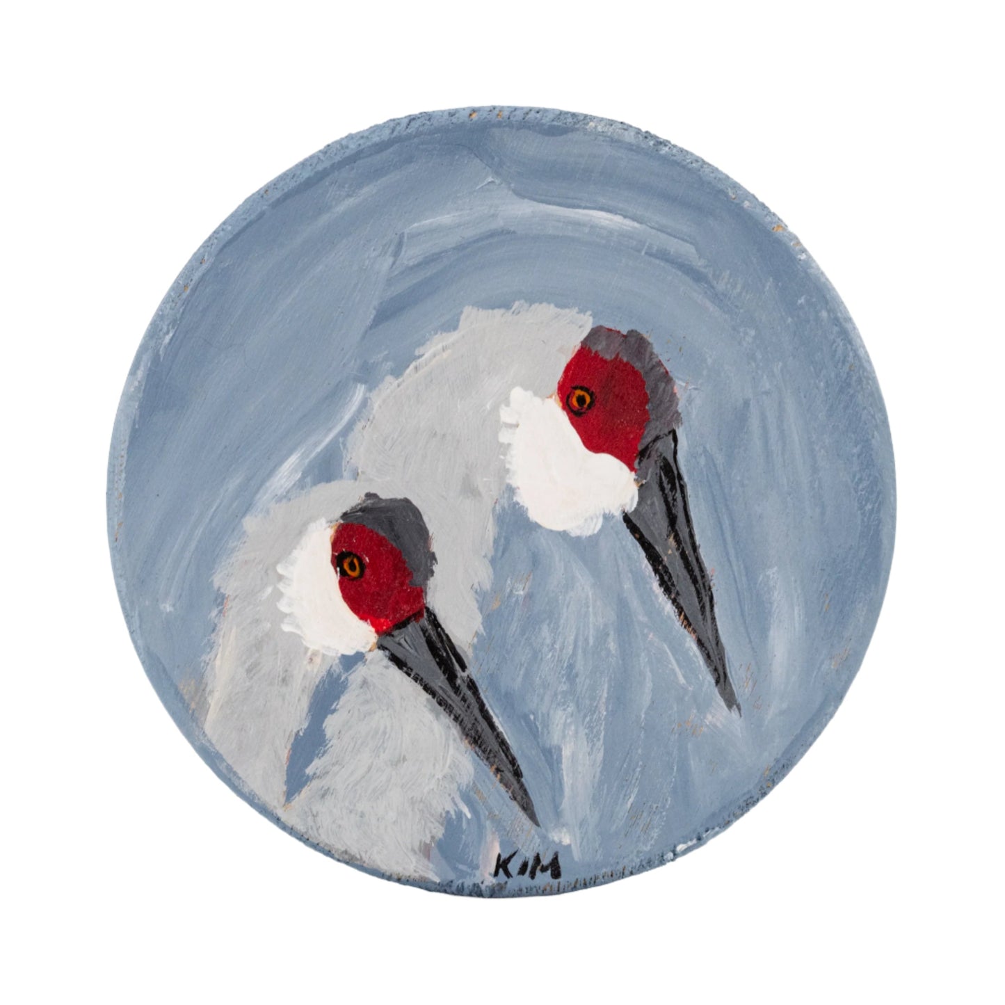 Sandhill Hand Painted Crane Coasters | Set of 6 | 4" x 4" | The Painted Attic