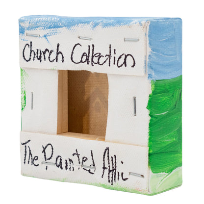 Church Collection Canvas Painting | 4" x 4" | The Painted Attic