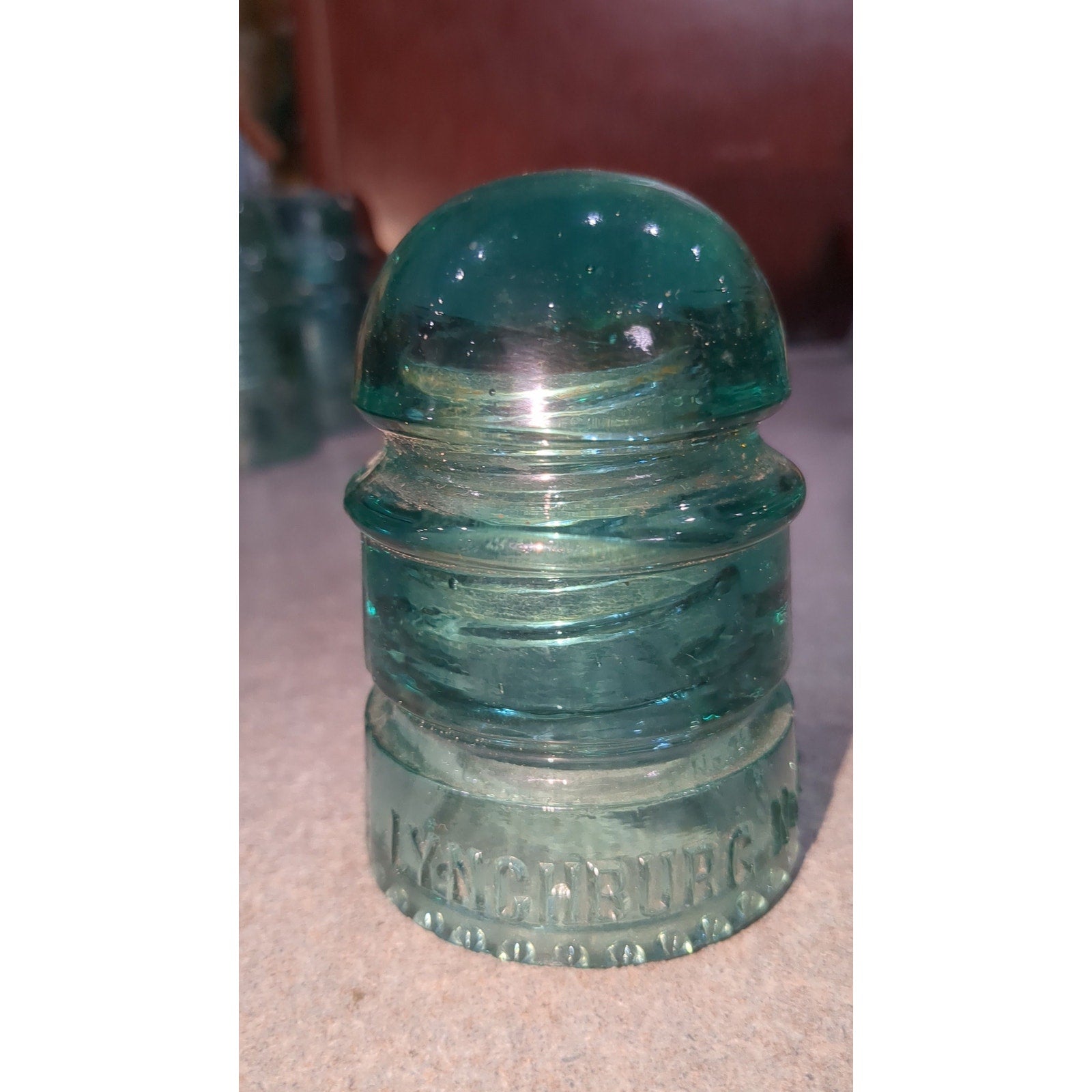 Vintage Lynchburg Glass Insulator No.31 Aqua Blue AS IS ly31
