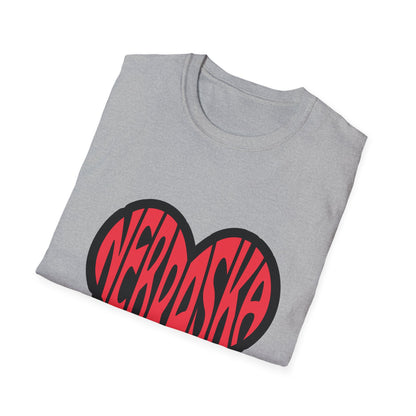 Nebraska Heart Unisex Softstyle T-Shirt