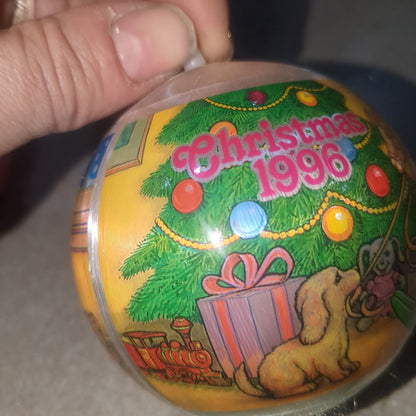 Vintage Satin Christmas Ornament 1996