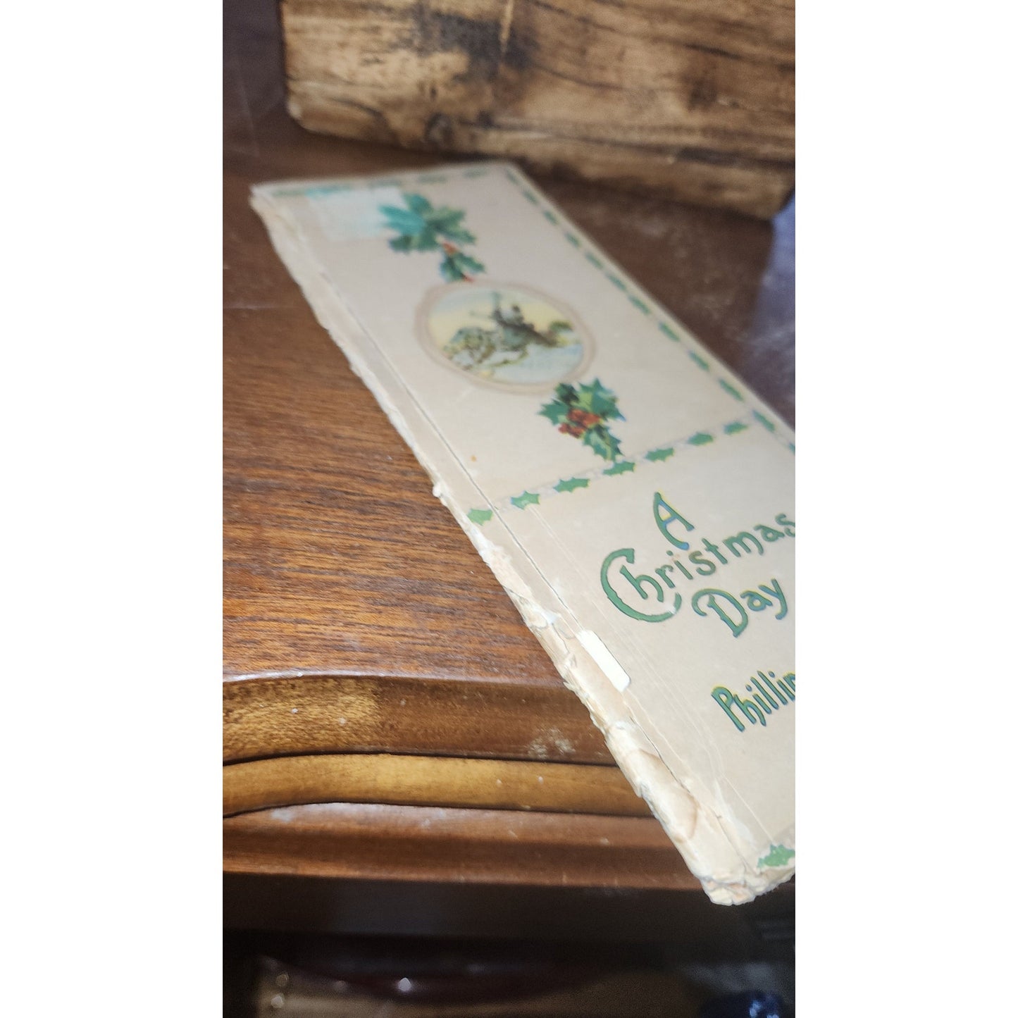 Antique book "A Christmas Day with Phillios Brooks"