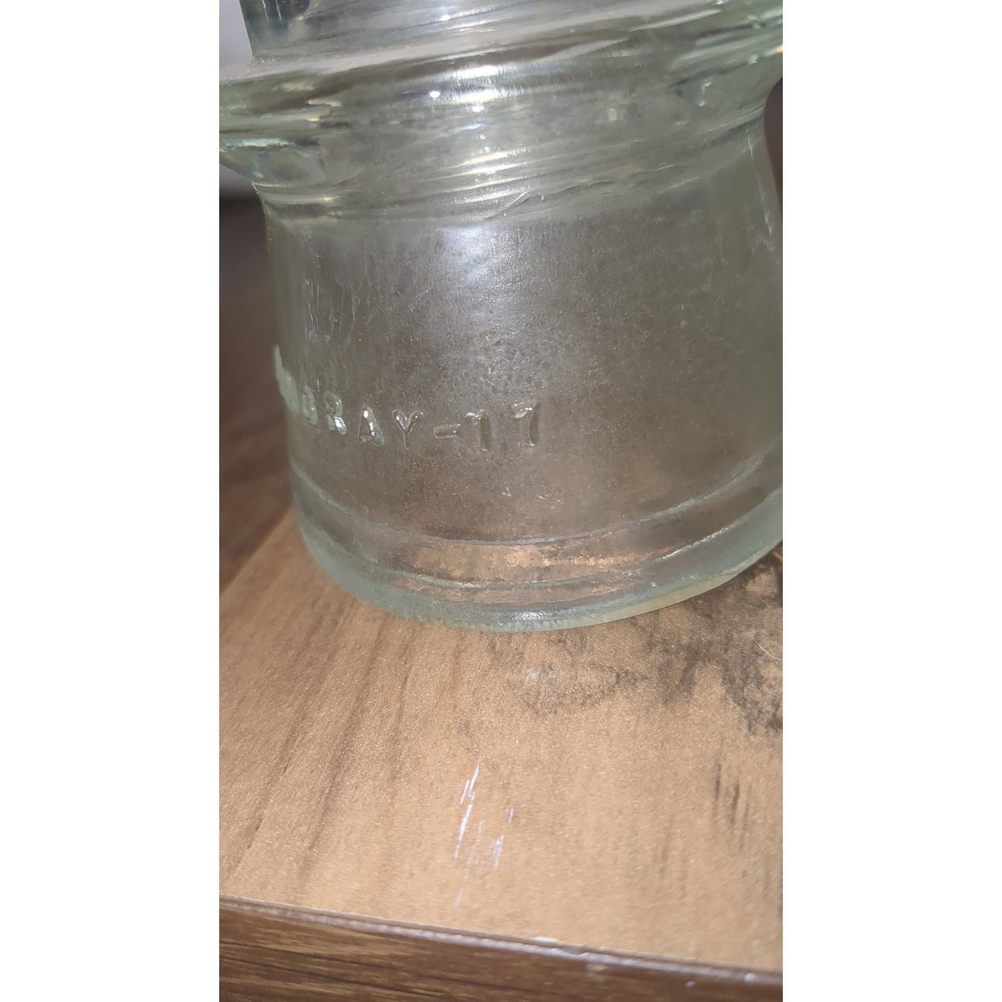 Vintage Hemingray Clear Glass Insulator #17 AS IS h617