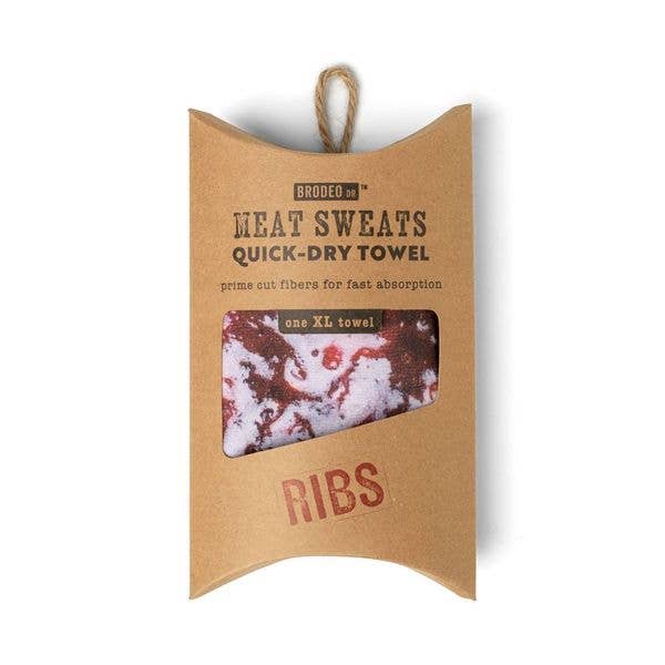 One Funny Towel from Meat Sweats Quick-Dry, Towel looks like Ribs! Gift Idea. Ft1