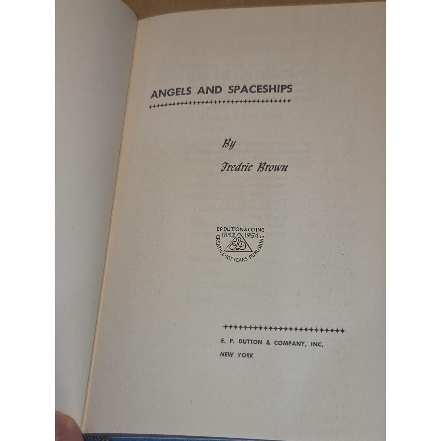 Vintage Hardcover Angels and Spaceships by Fredric Brown 1954