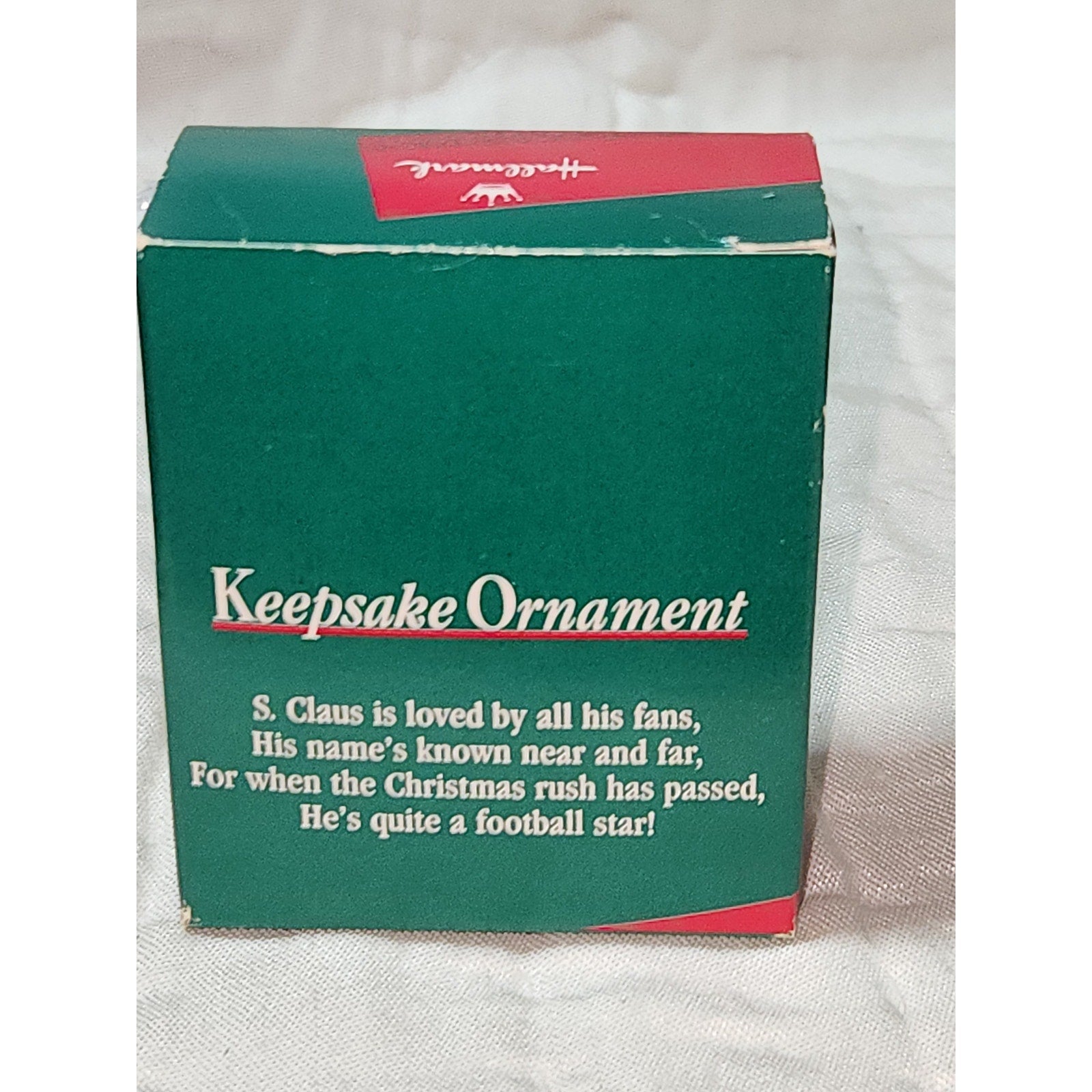 Vintage Hallmark Keepsake Ornament Holiday Hero Football Player 1988