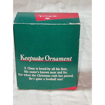 Vintage Hallmark Keepsake Ornament Holiday Hero Football Player 1988