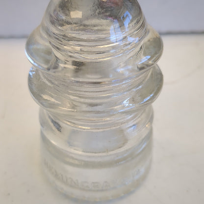 Vintage Clear Glass Hemingray #12 Insulator h612