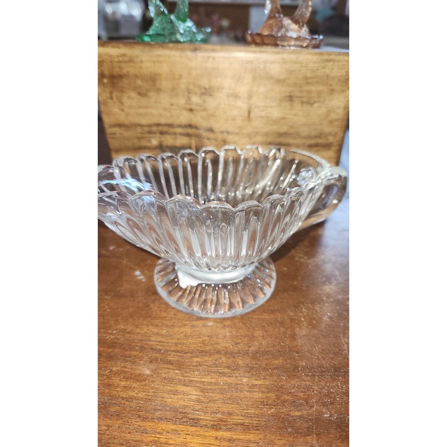 Mikasa Royal Suite Dressing Sauce Boat QQ228/239 6" Clear NEW in box Japan mi87