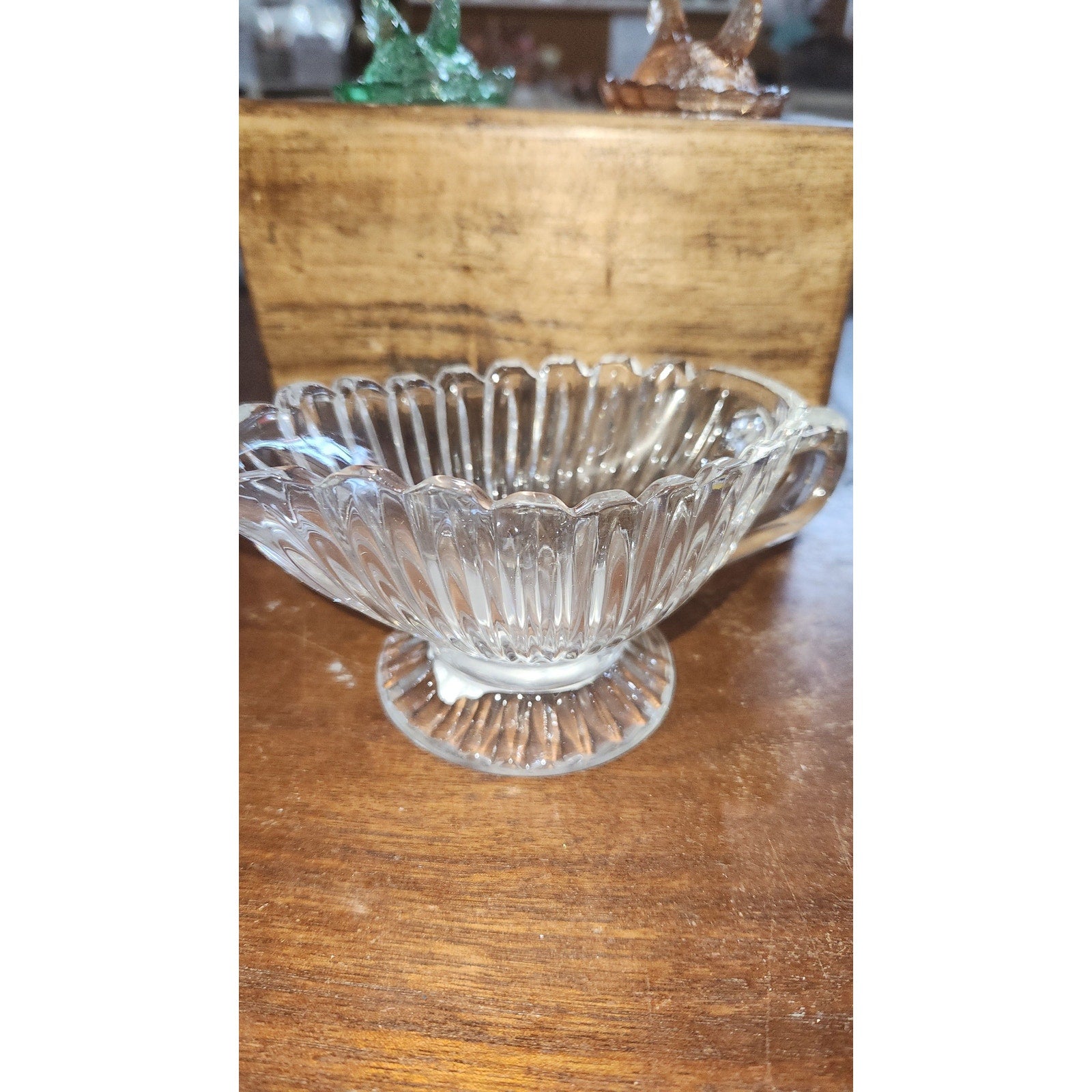 Mikasa Royal Suite Dressing Sauce Boat QQ228/239 6" Clear NEW in box Japan mi87