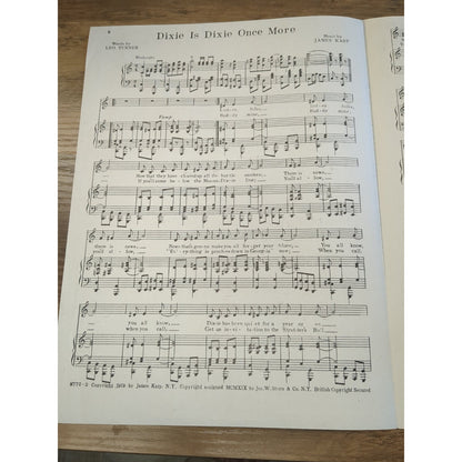Antique Sheet Music Dixie is Dixie Once More 1919 Leo Turner & James Karp