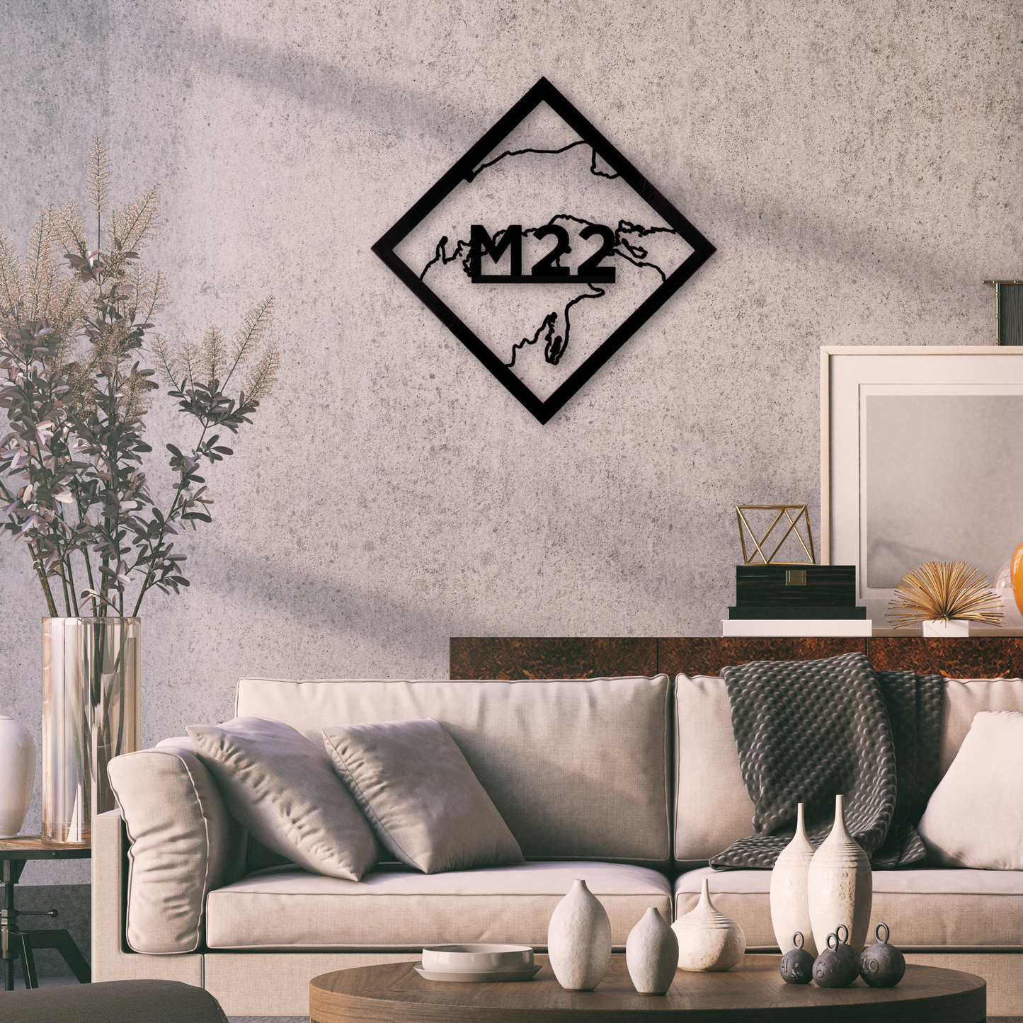 M22 The North Loop Metal Sign 6inch