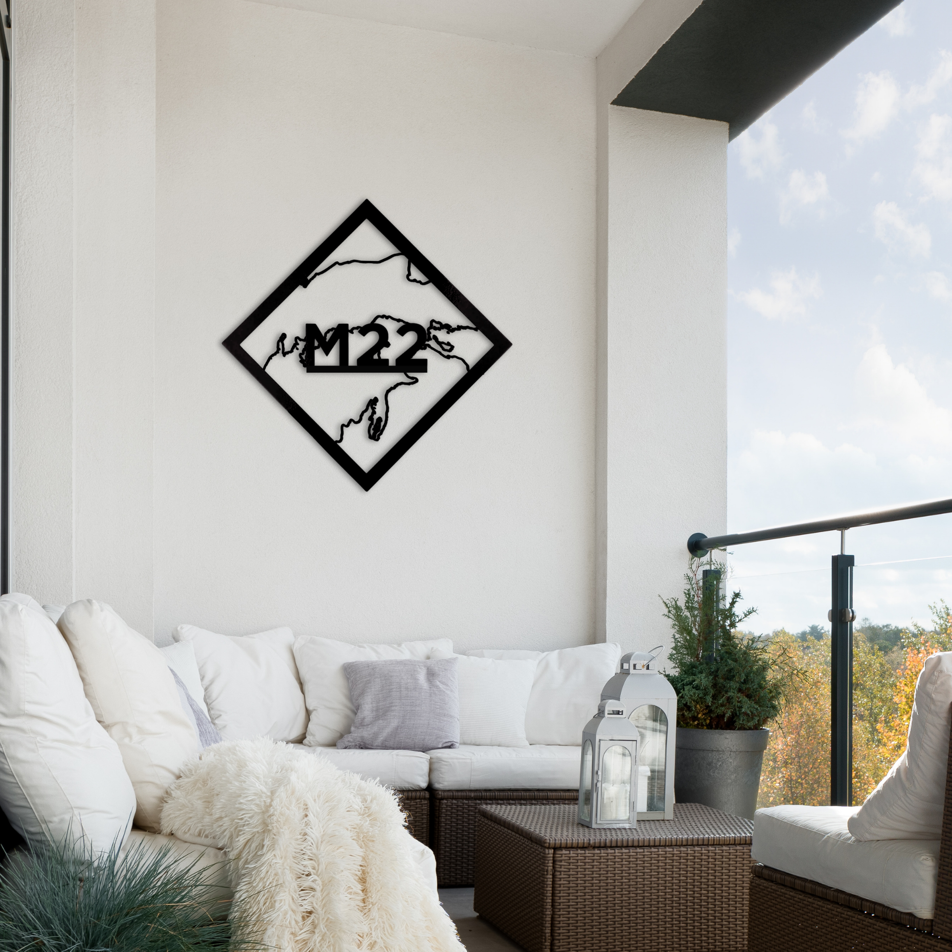M22 The North Loop Metal Sign