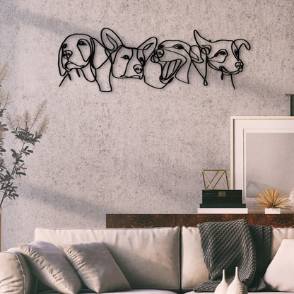 Dog Pack - Metal Sign Art 6inch