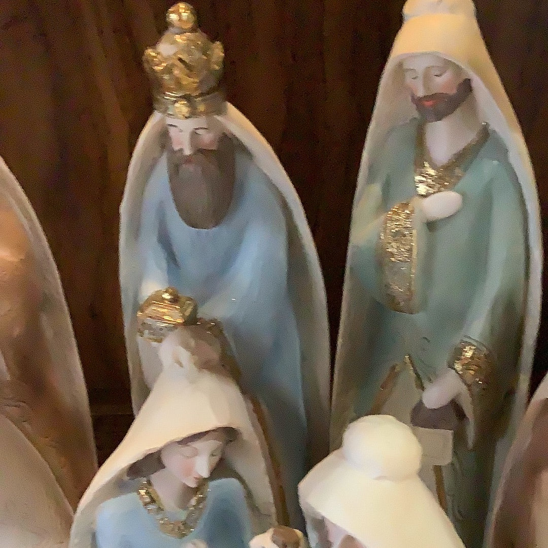 Gilded Nativity Set of 7