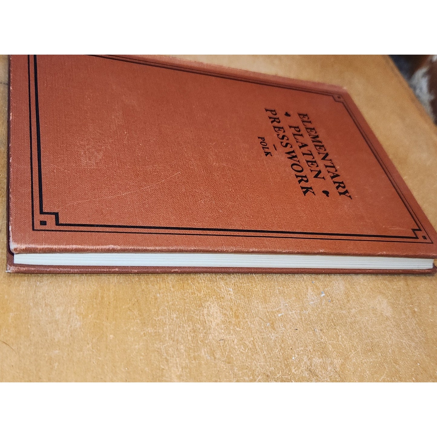 Vintage Hardcover Book Elementary Platen Presswork Ralph W. Polk 1931 Vb91