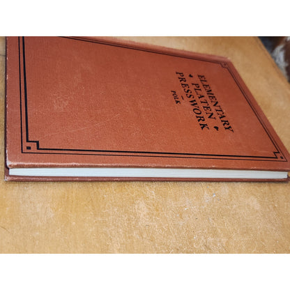 Vintage Hardcover Book Elementary Platen Presswork Ralph W. Polk 1931 Vb91