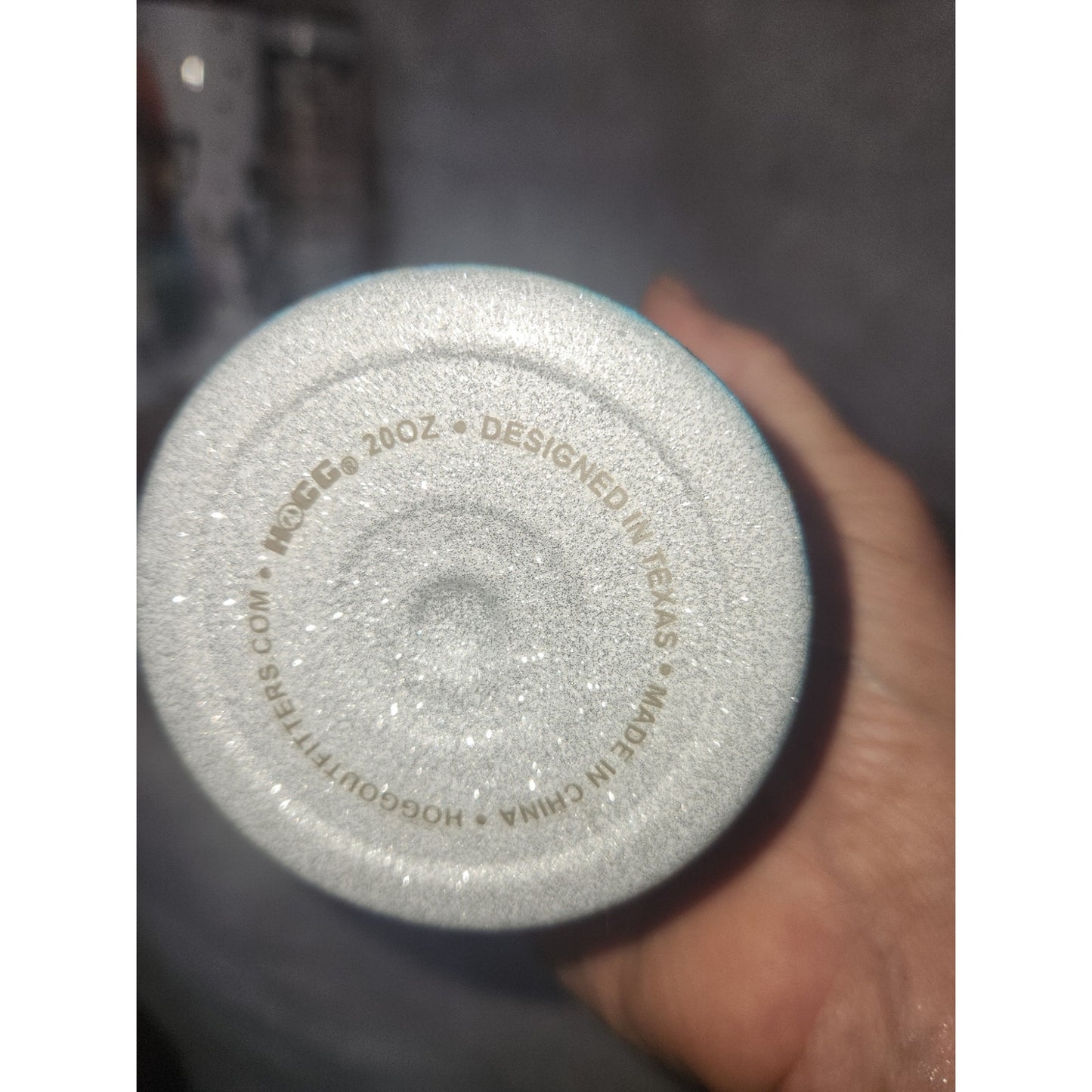 20 oz Stainless Steel Glitter Tumbler Flowers Daisy Dasies