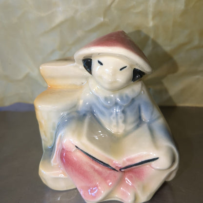 vintage 1950 Shawnee art Asian planter