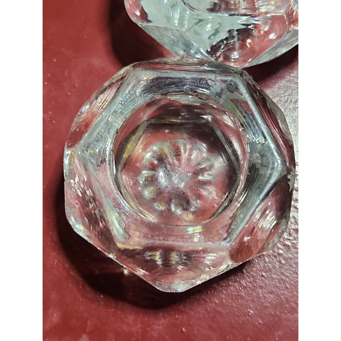 vintage pressed glass salt cellars set of 6