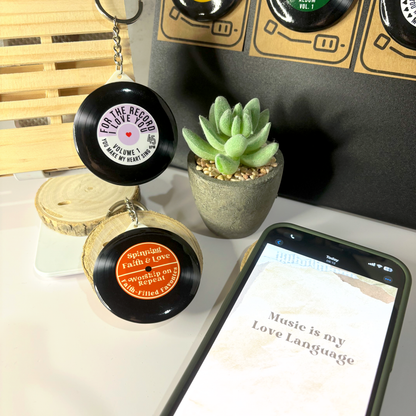 Tap and Play | Scannable Vinyl Record Magnets and Keychains: Mix Tape Music / Magnet