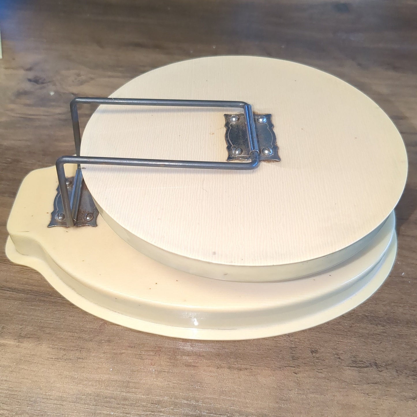 Vintage Celluloid Folding Travel Shaving Mirror Stand cl9