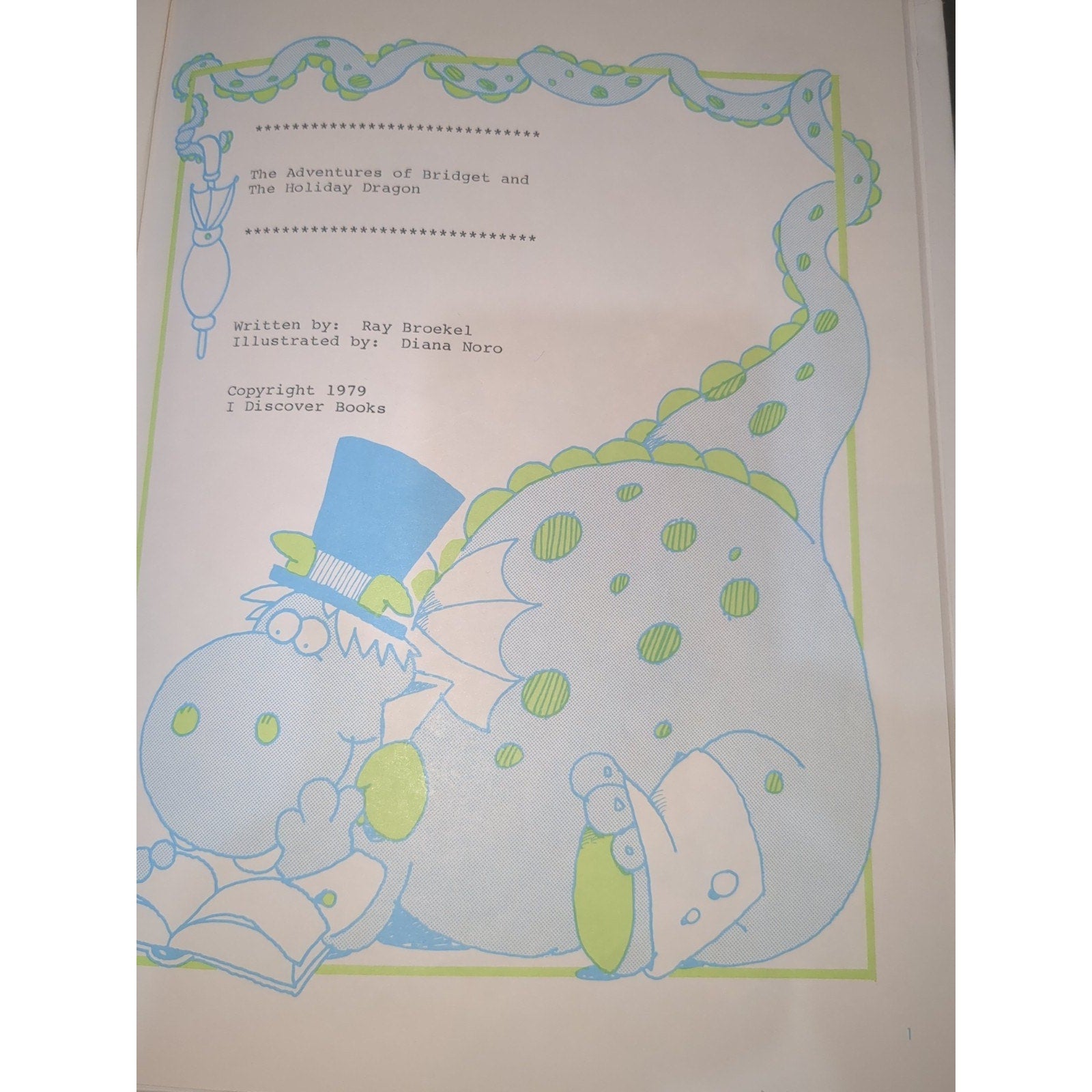 Vintage Book The Holiday Dragon Adventure Of Stephanie And The Holiday Dragon