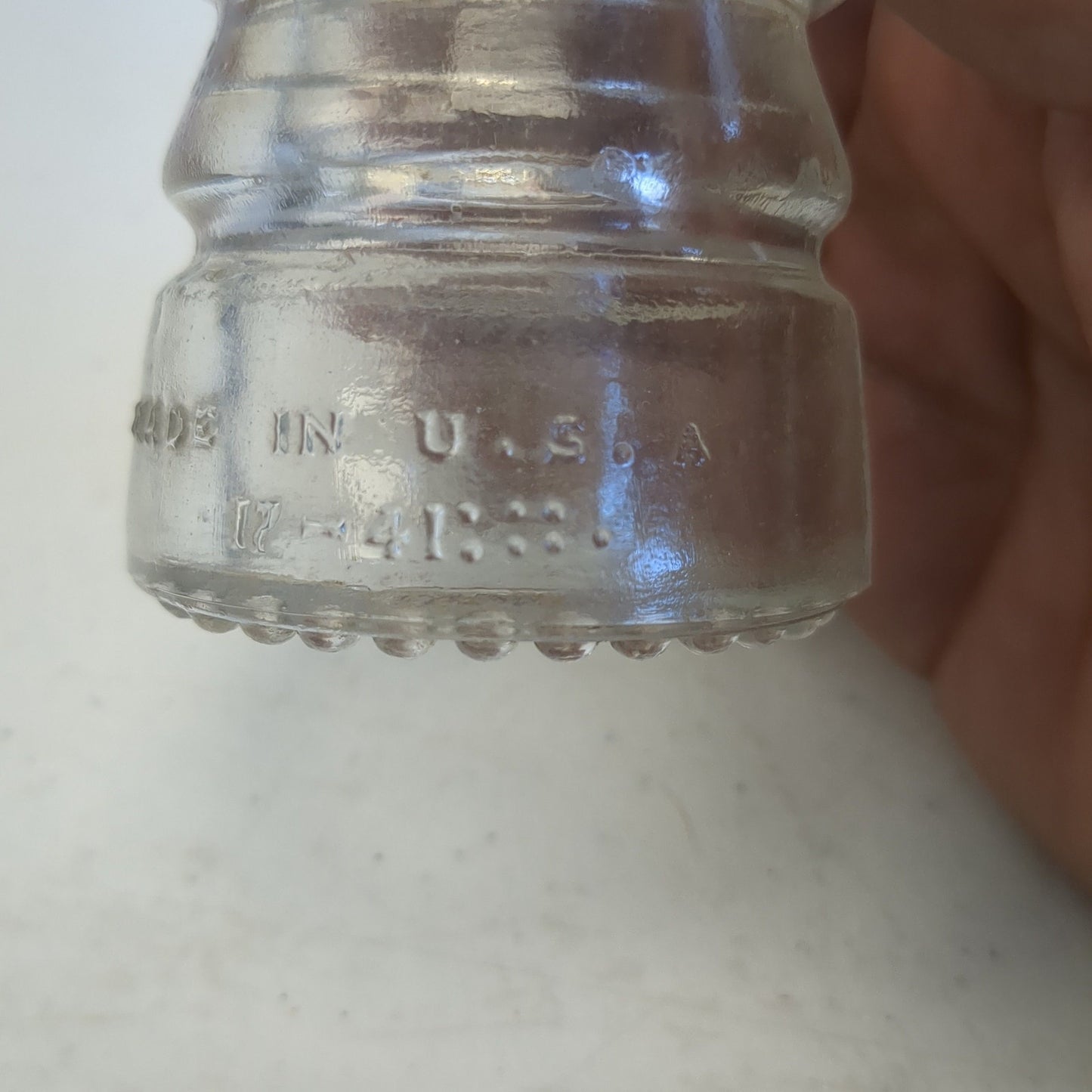 Vintage Clear Glass Hemingray #12 Insulator h612