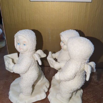 Department 56 Snowbabies "Winter Tales of the Snowbabies" and "Twinkle Little Stars" Set of 2 with 3 Snowbabies CLEARANCE sb08