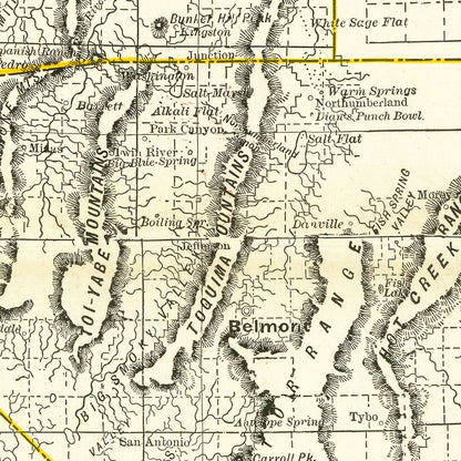 Vintage Railroad Map of Nebraska 1884 -Not available at Minden location-