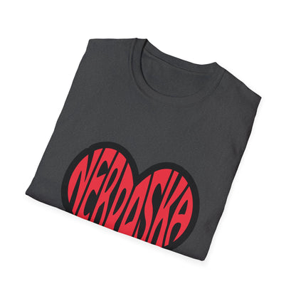 Nebraska Heart Unisex Softstyle T-Shirt