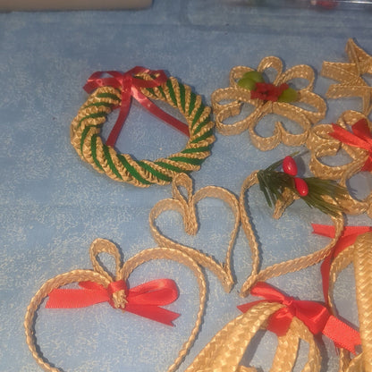 Vintage Wheat Ornaments Set of 12