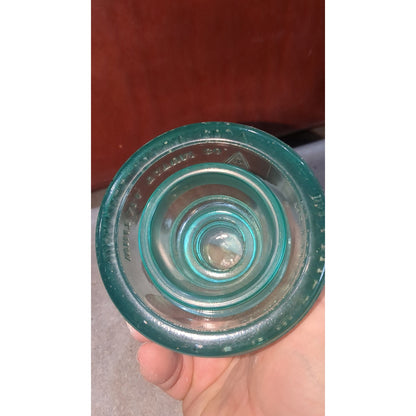 Vintage Insulator Whitall Tatum Co #1 Teal Blue Glass wh7