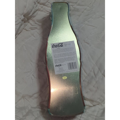 Vintage 1997 Coca-Cola Coke Bottle Hinged Lid Vintage Collectible Tin 13" cct8