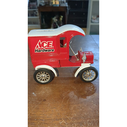 Vintage Ertl Coin Bank Ace Hardware Fifth Edition Delivery Car AS IS vcb9