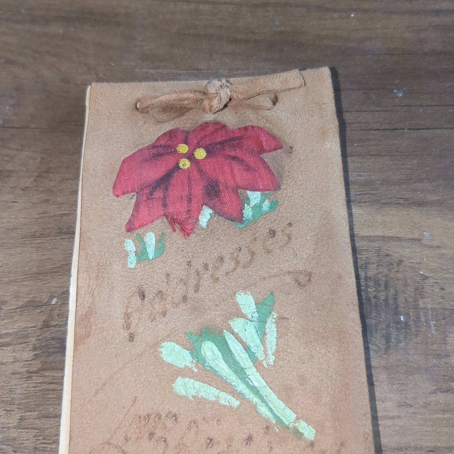 vintage handmade leather address book