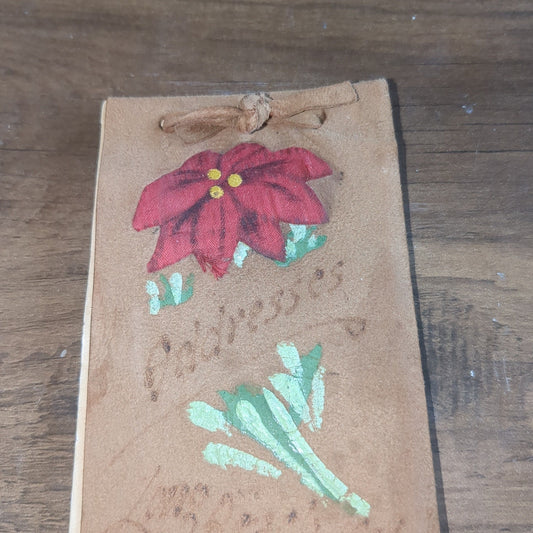 vintage handmade leather address book