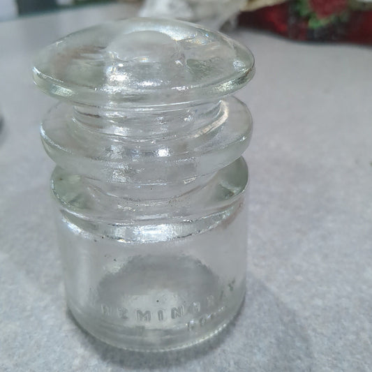 Vintage Clear Glass Hemingray Insulator 7-59 HSTS