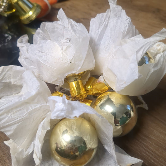 Vintage Mercury Glass Floral Pick Corsage Ornament