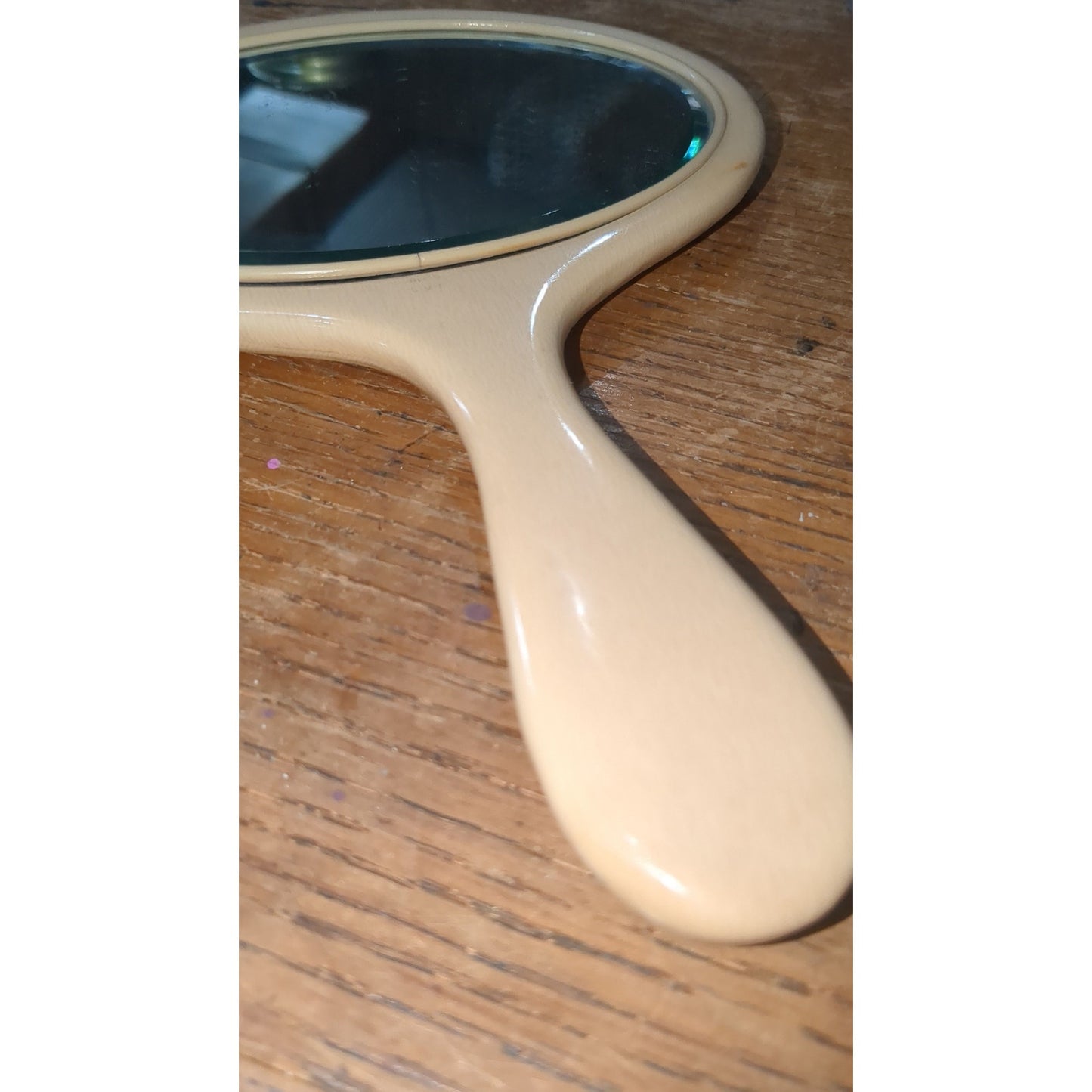Vintage Celluloid Handheld Mirror