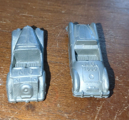 Vintage Plastic Great Britain MGA mg Set of Two Cars pv8