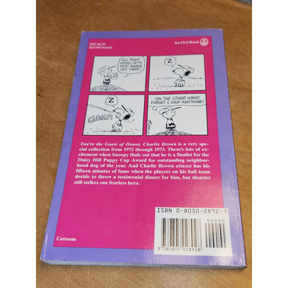 You're The Guest of Honor, Charlie Brownie Charles M. Schulz vintage bk91