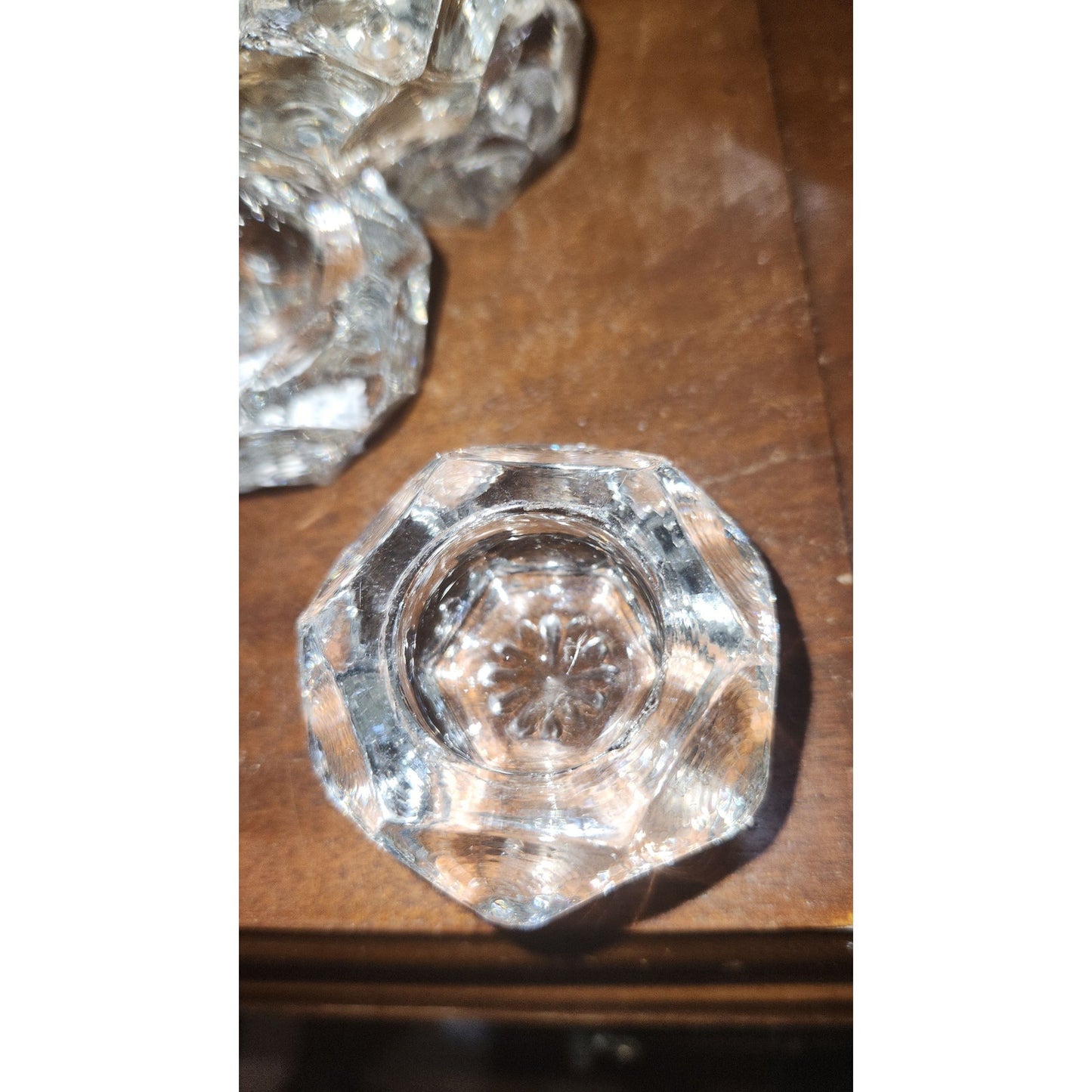 vintage pressed glass salt cellars set of 6