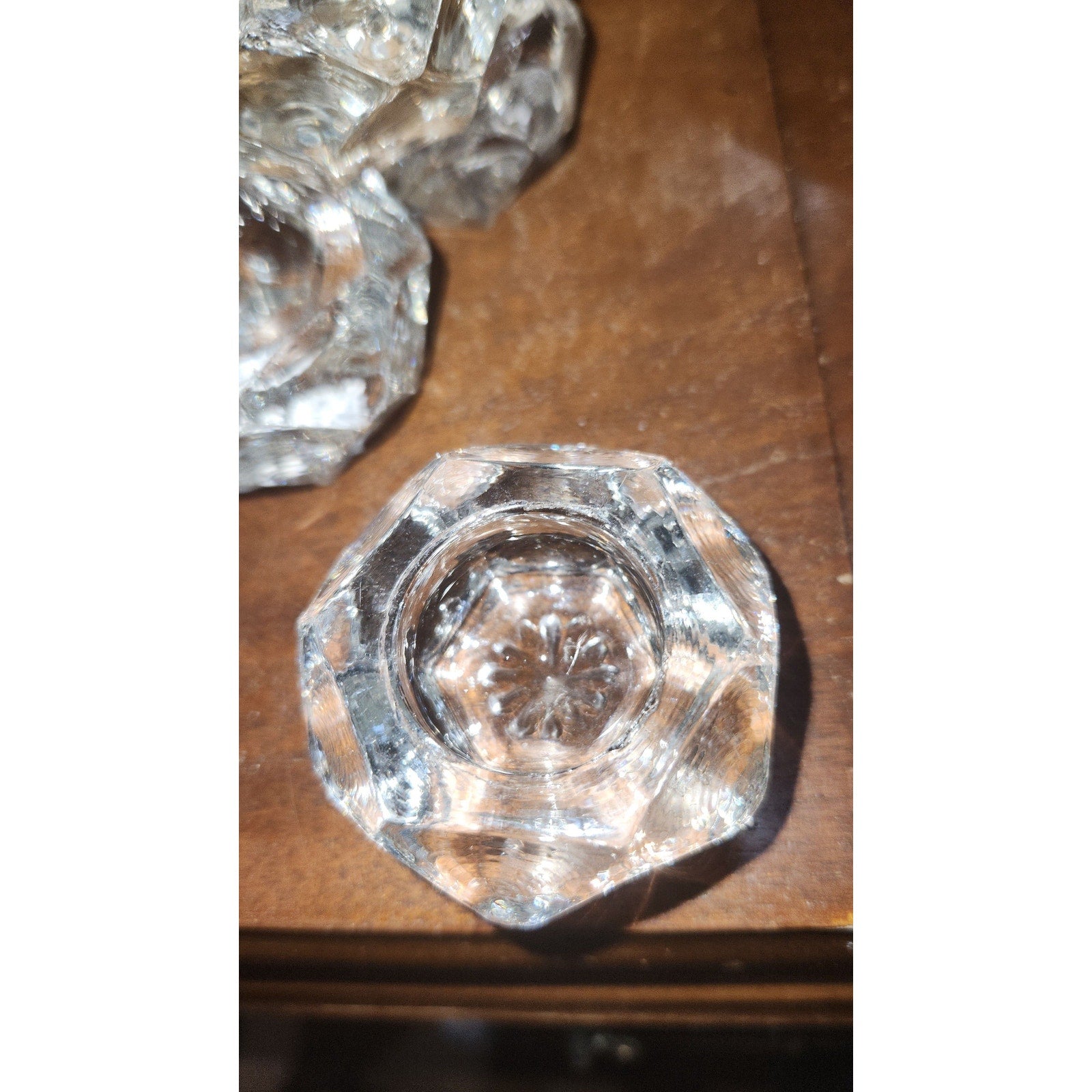 vintage pressed glass salt cellars set of 6